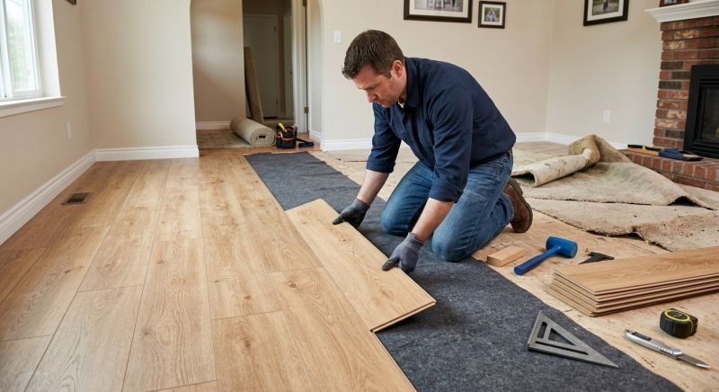 Laminate Floor Remodeling in Abington, MA