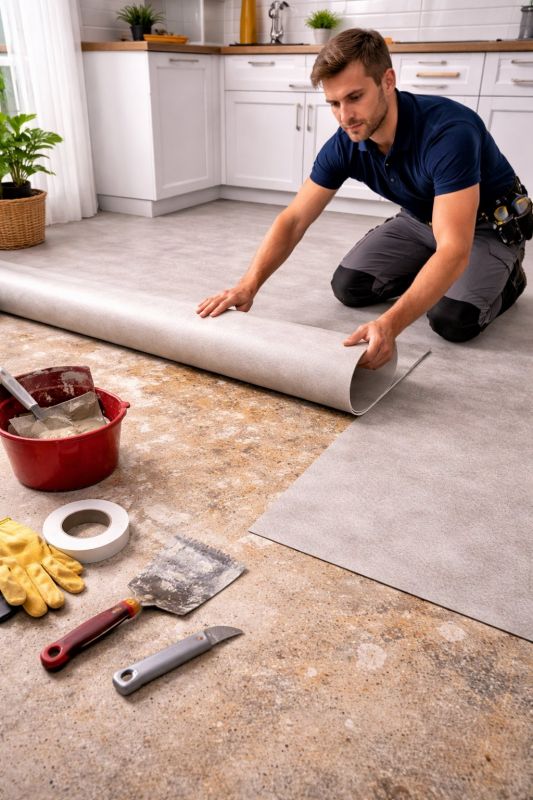 Linoleum Floor Installation in Westwood, MA