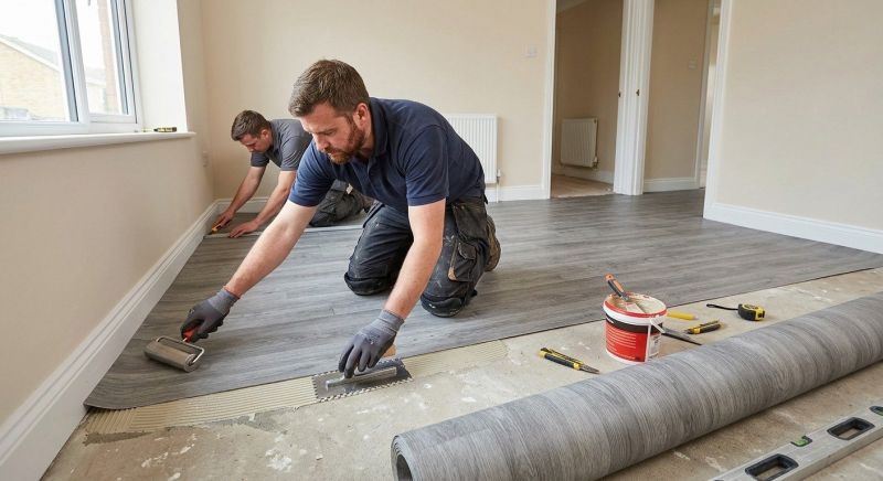 Sheet Linoleum Installation in Brockton, MA