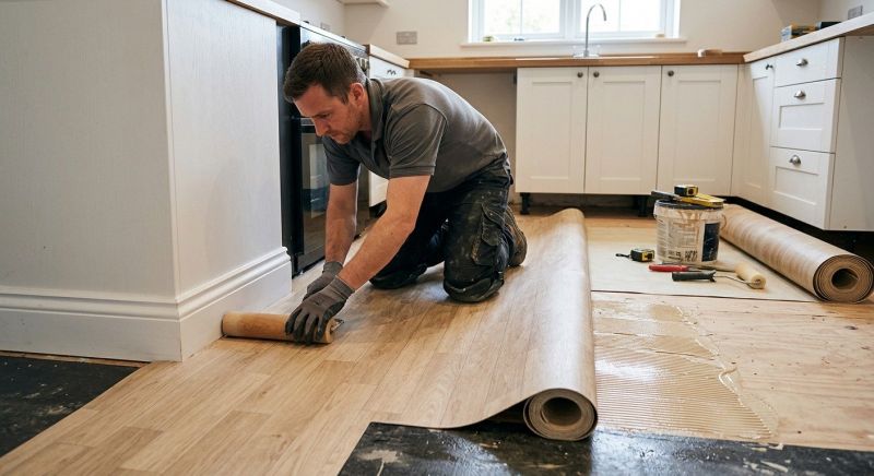 Sheet Linoleum Installation in South Easton, MA