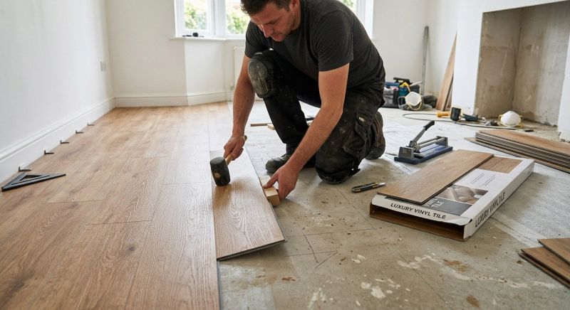 Luxury Vinyl Tile Installation in Newton Center, MA