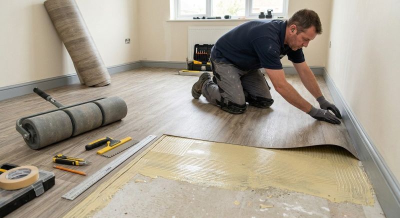 Sheet Vinyl Installation in Roslindale, MA